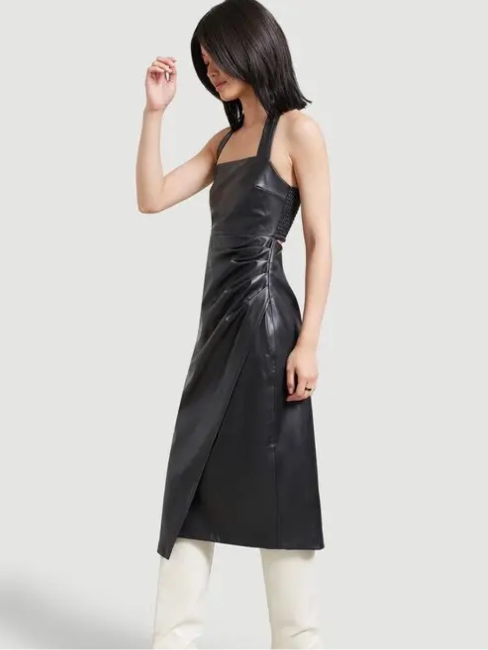 Modern Citizen Black Faux Leather Jacket with Dark Lining
